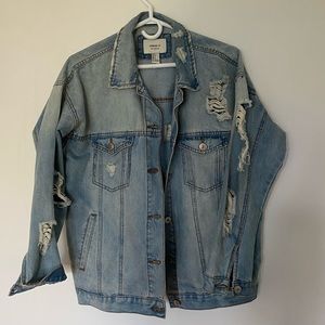 Oversized boyfriend fit jean jacket